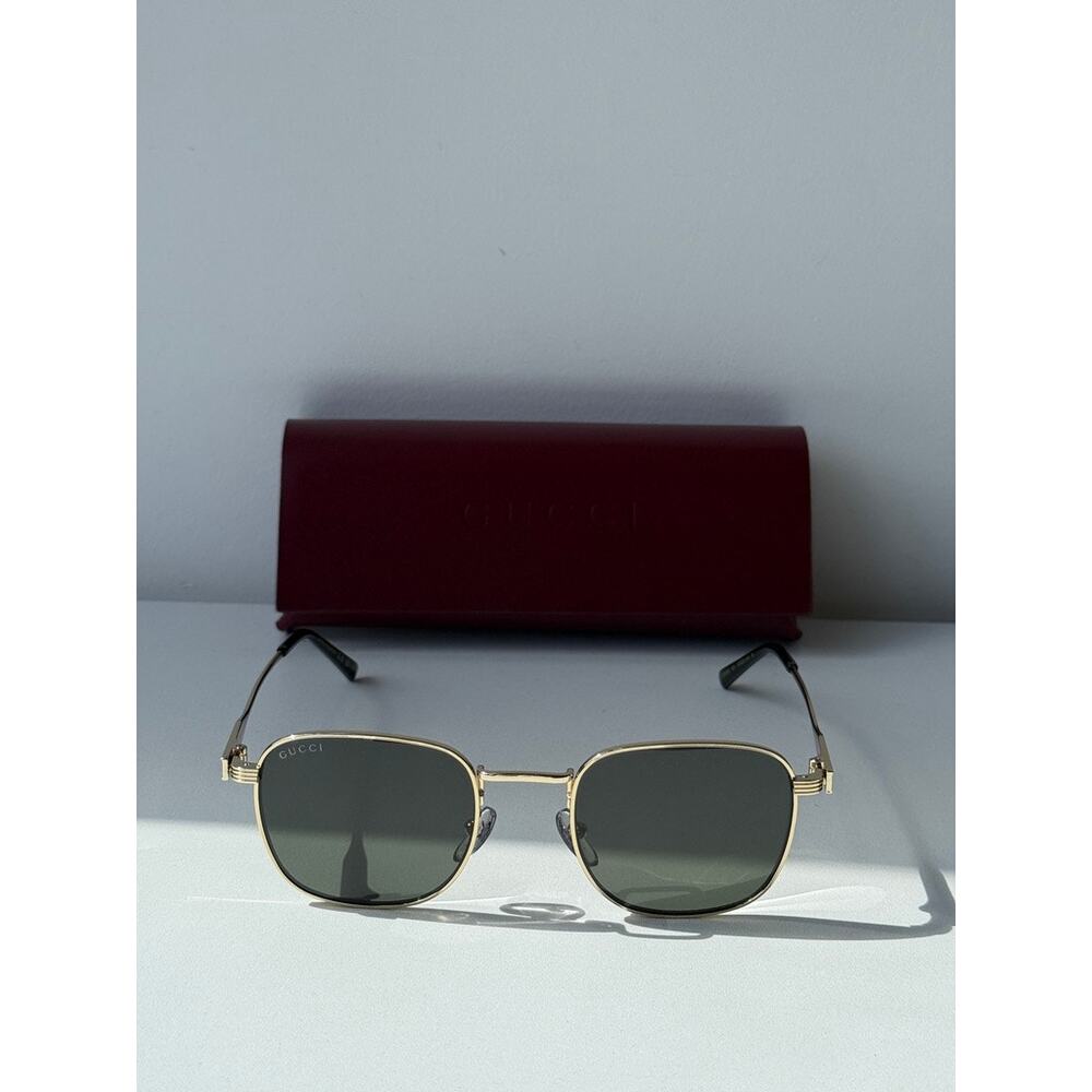 NEW Gucci GG1876S Gold Round Sunglasses $545 - Picture 6 of 9